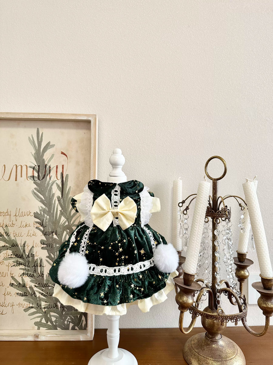 Green Sparkle Winter Small Dog Clothes, Cat Winter Clothes - image 2