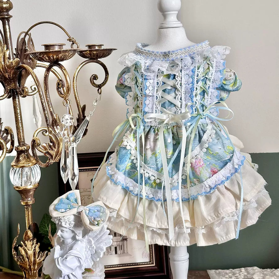 Water Lily Pearl Cat Dress, Cat Apparel