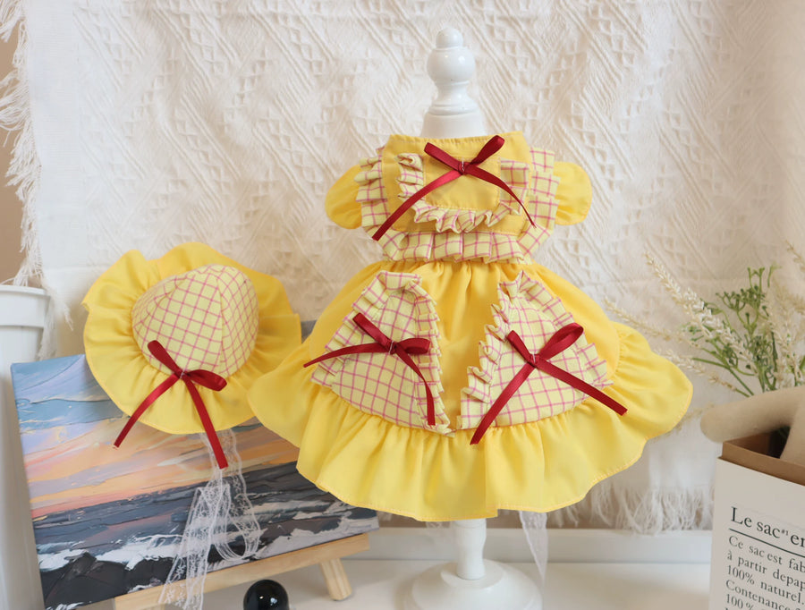 Summer Plaid Puppy Dog Dress, Small Dog Clothes - image 9