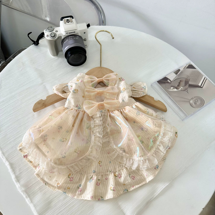 Sparkle Spring Cat Dress, Cute Dog Clothes Party Outfit