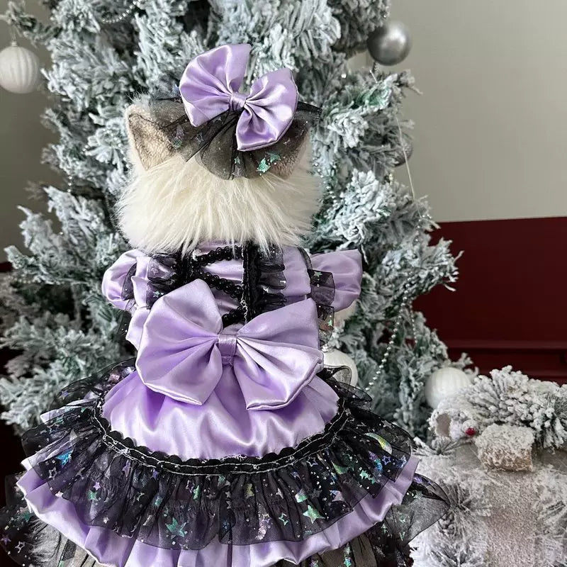 Purple Star Halloween Cat Costume, Cute Cat Costume