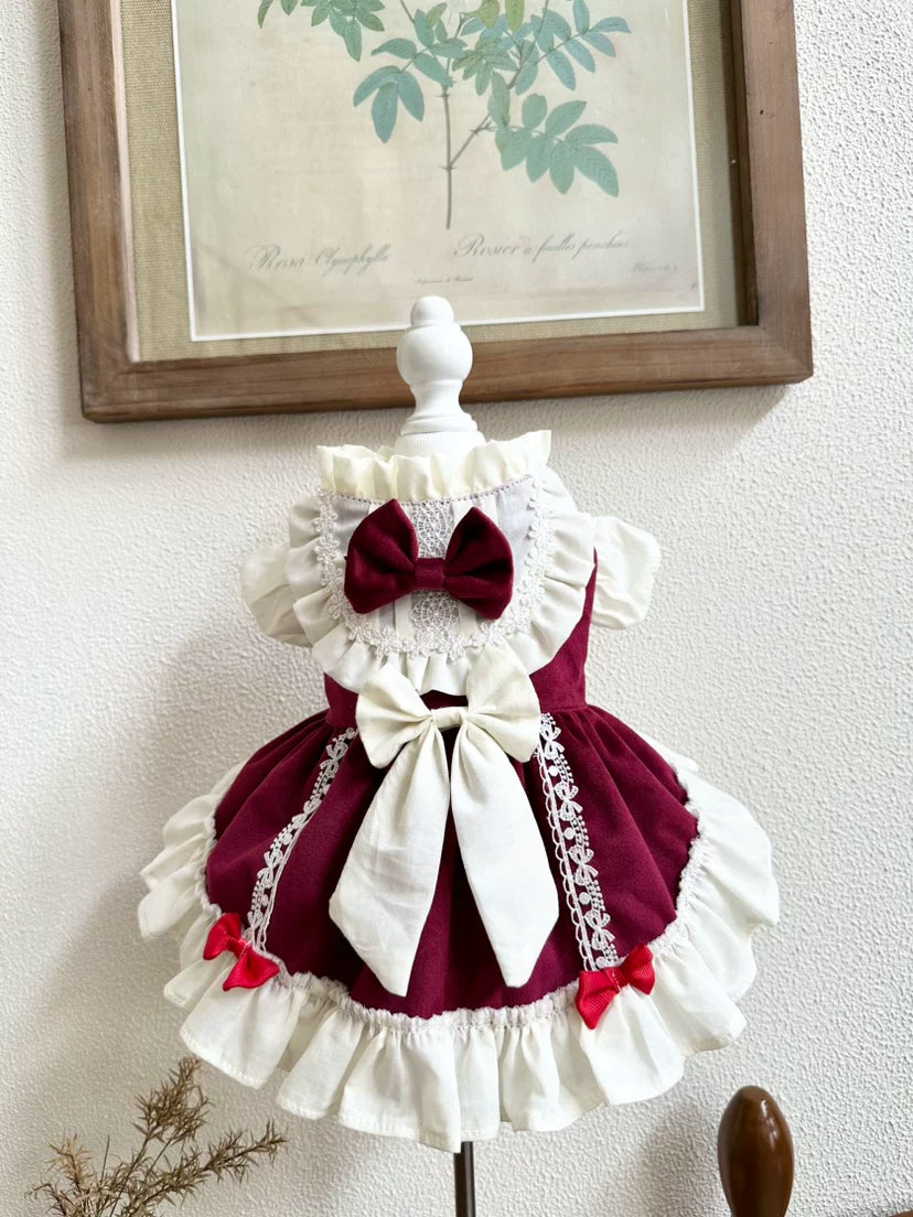 Red New Year Cat Christmas Outfit, Cat Clothes Holiday Look