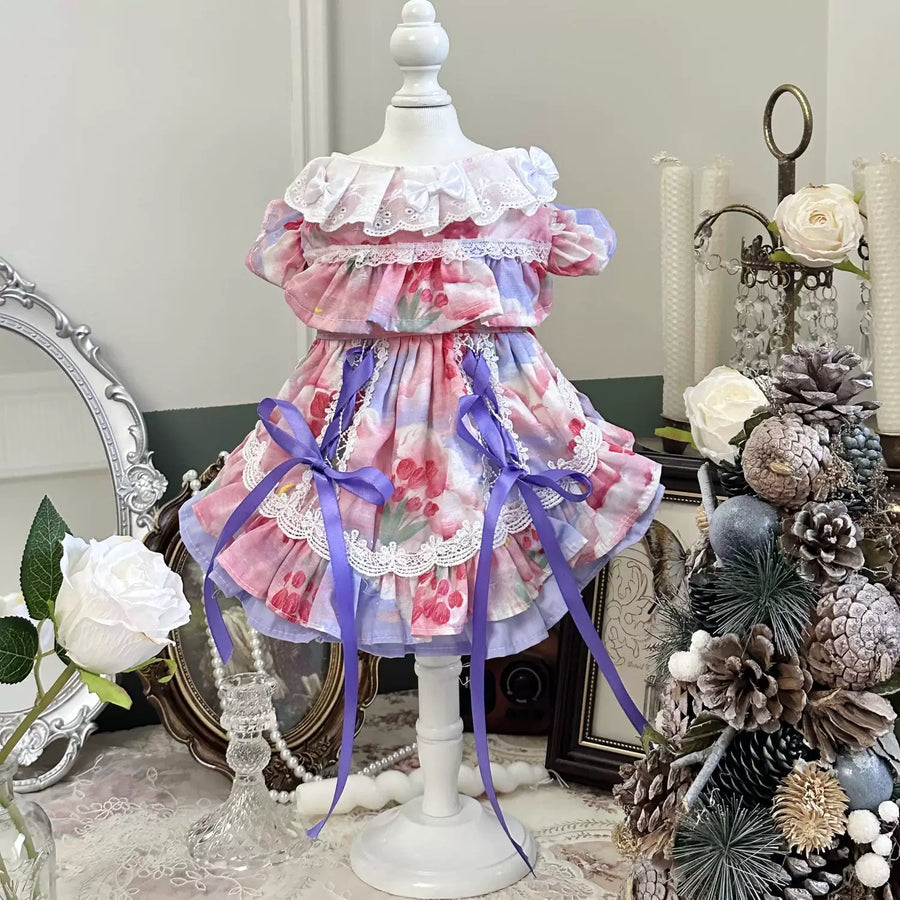 Cloud Lace Cat Dress, Pet Clothes