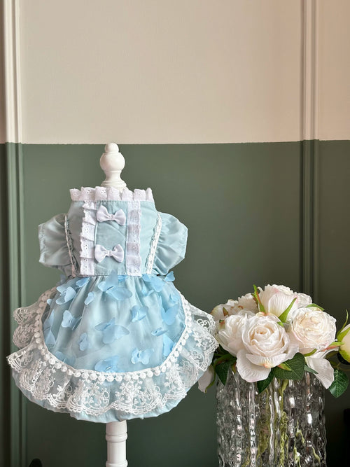 Blue Butterfly Princess Cat Princess Dress, Cute Cat Clothes - image 2