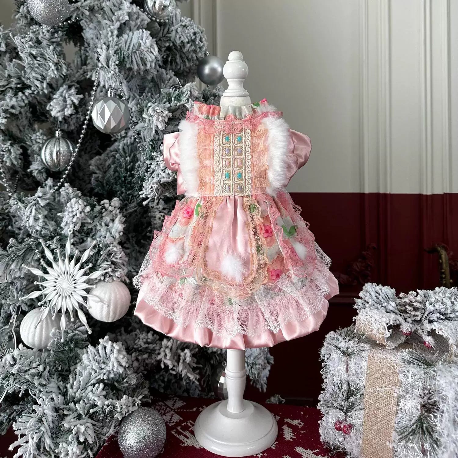 Pink Lolita Cat Princess Dress, Small Dog Dress