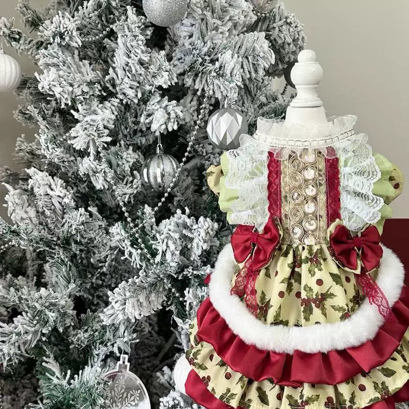 Green Christmas Cat Outfit, Dog Christmas Outfit