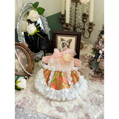 Butterfly Floral Cat Dress, Clothes for Small Dogs