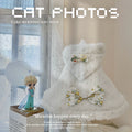 White Faux Fur Cat Winter Clothes, Dog Clothes for Small Dogs