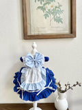 Sapphire Blue Cat Dress, Dog Clothes for Small Dogs