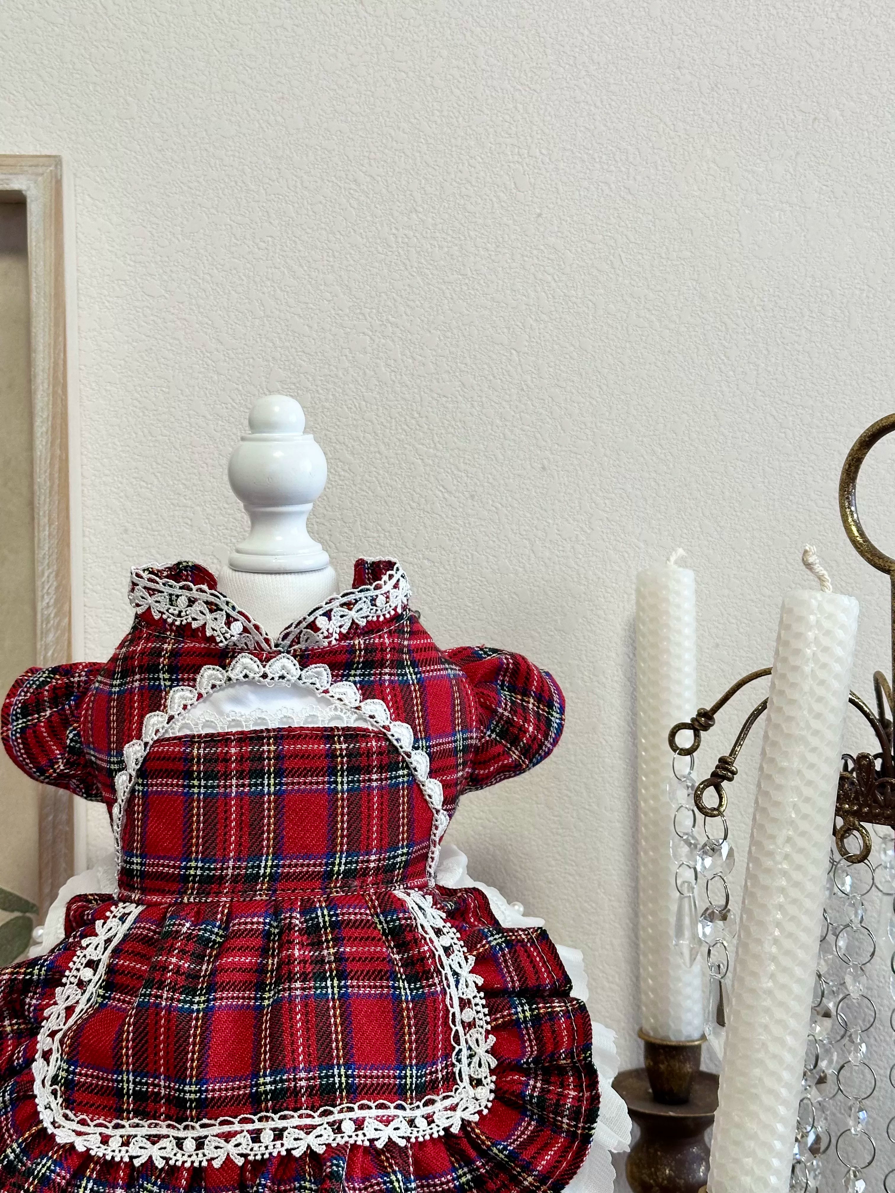 Red Vintage New Year Pet Dress, Cat Outfit - image 10