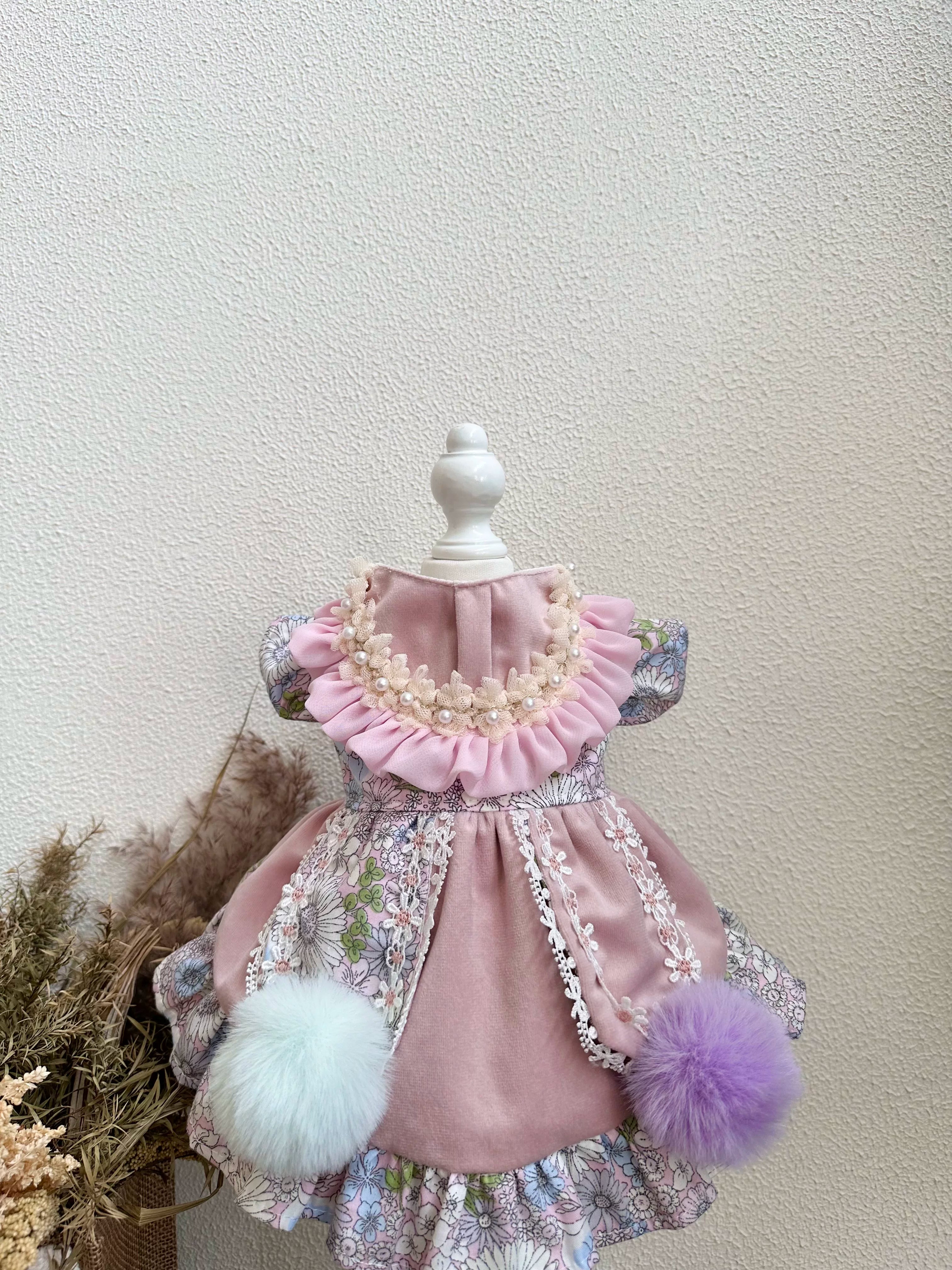 Mauve Velvet Dog Clothes for Small Dogs, Cat Clothes