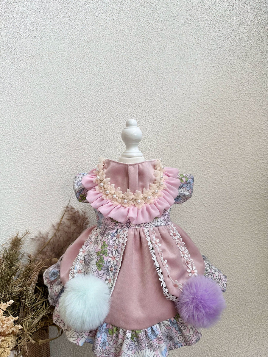 Mauve Velvet Dog Clothes for Small Dogs, Cat Clothes