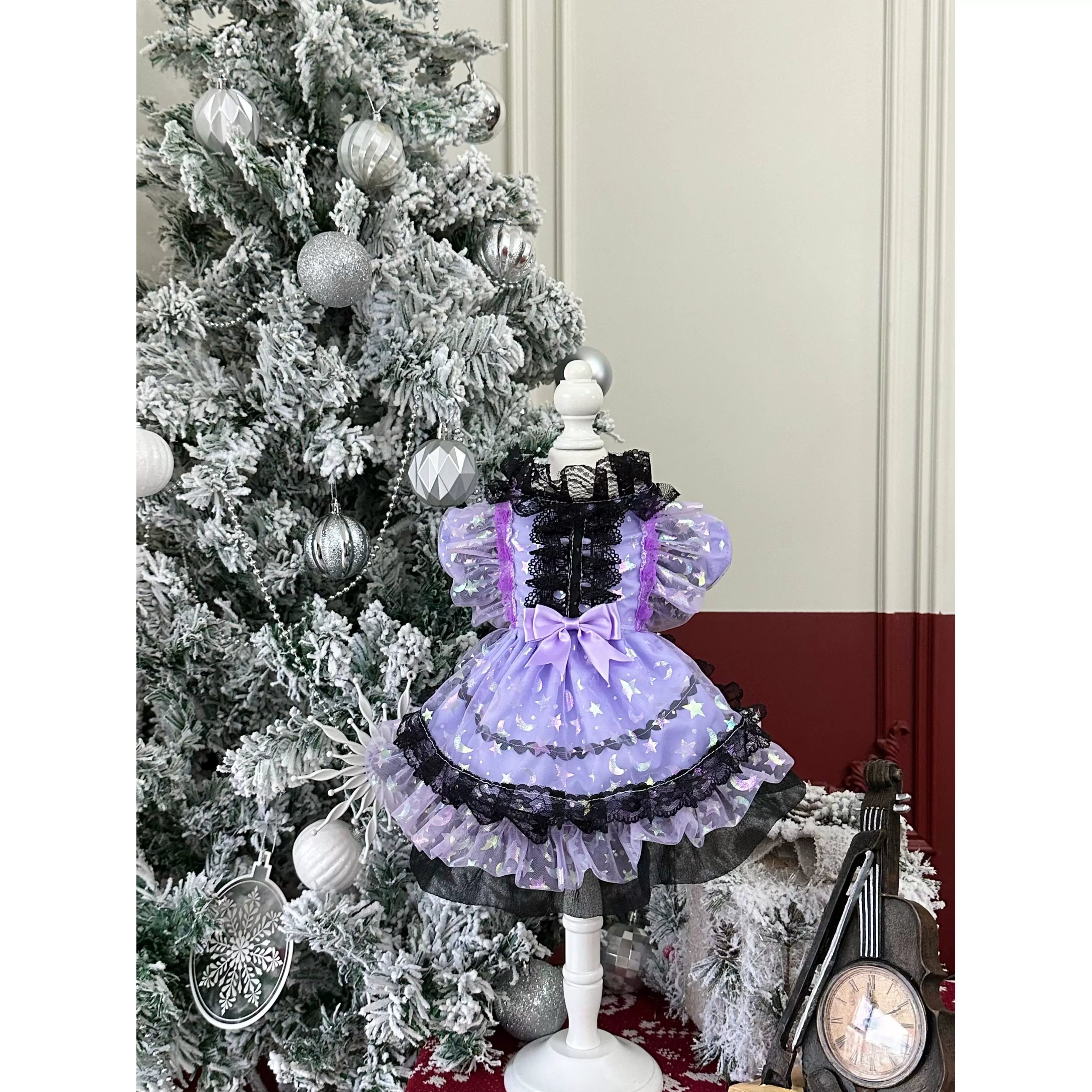 Purple Magic Halloween Cat Costume, Cat Outfit