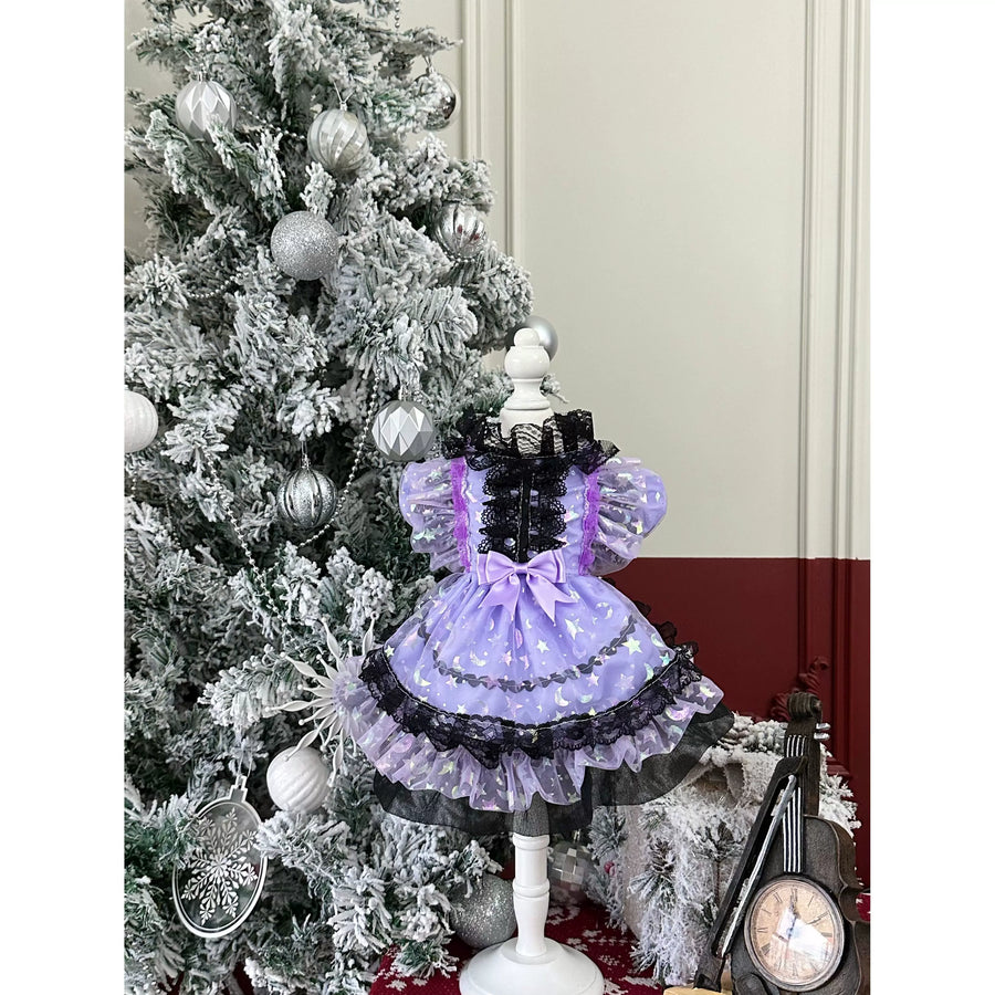 Purple Magic Halloween Cat Costume, Cat Outfit