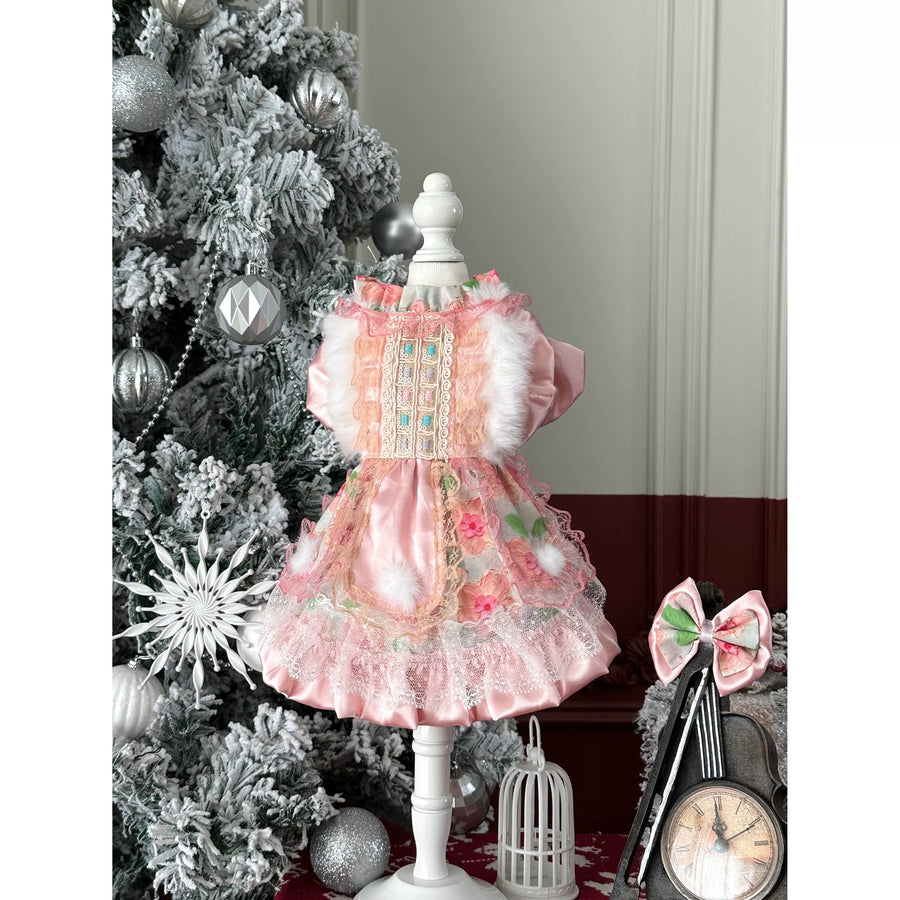 Pink Lolita Cat Princess Dress, Small Dog Dress