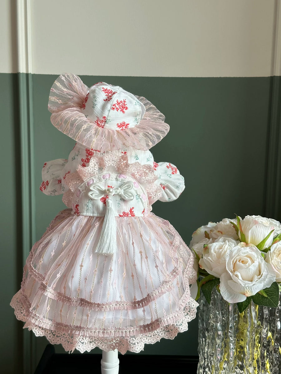 Sakura Pink Chinese Tulle Cat Costume, Cat Outfit - image 11