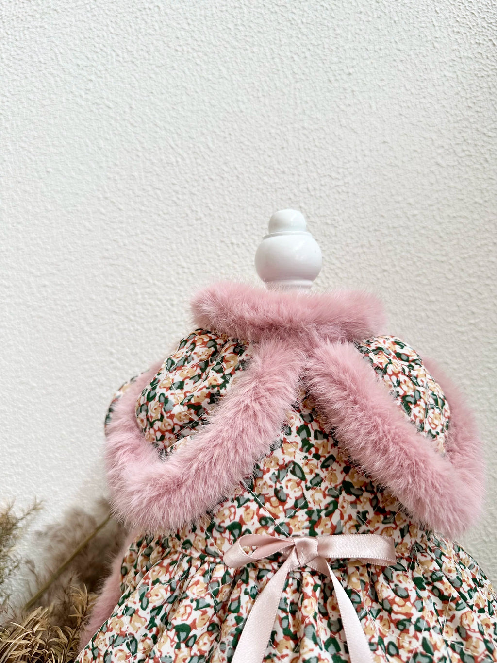 Pink Ins Style Cat Dress, Cute Dog Clothes Party Outfit