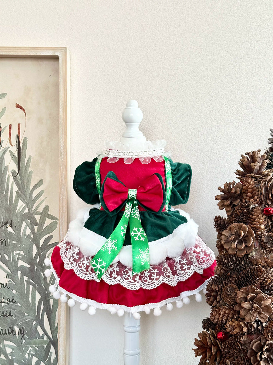 Red Green Christmas Party Dog Christmas Outfit, Pet Apparel - image 10