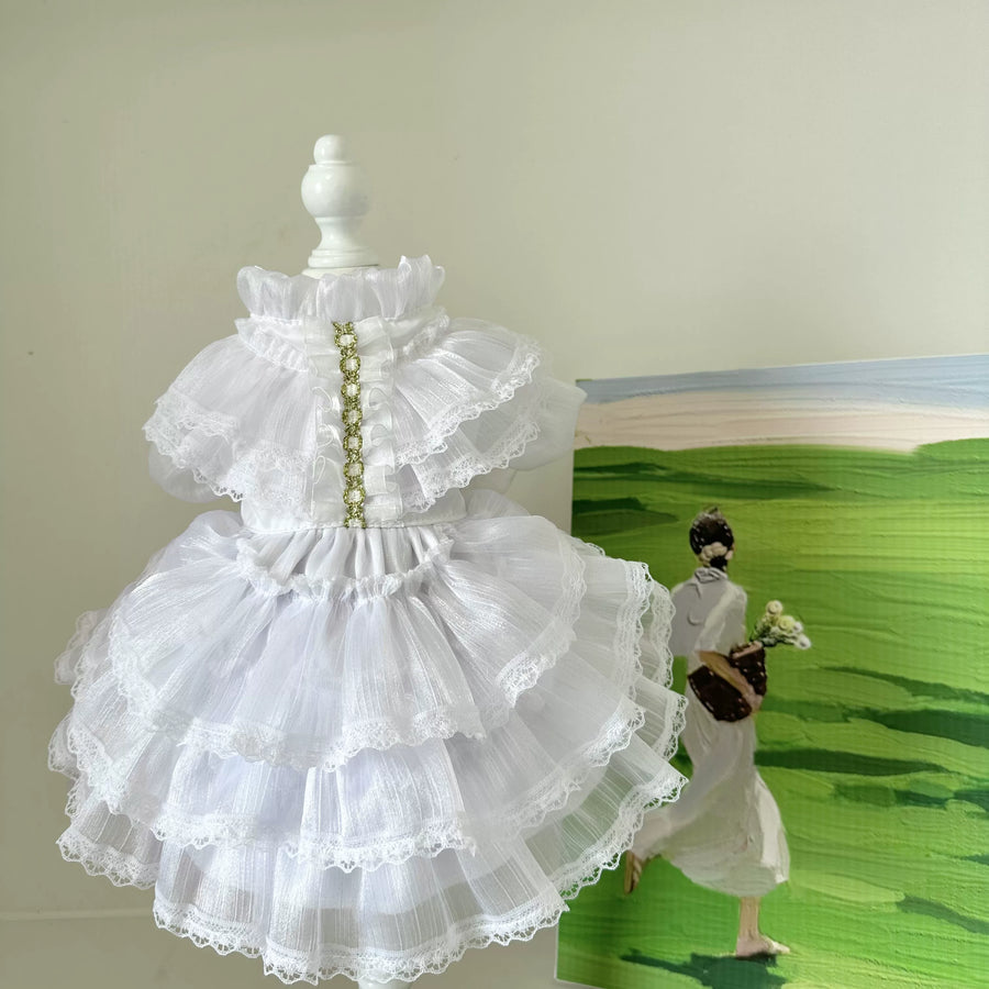 White French Tulle Pet Dress for Cats and Small Dogs - Image 4