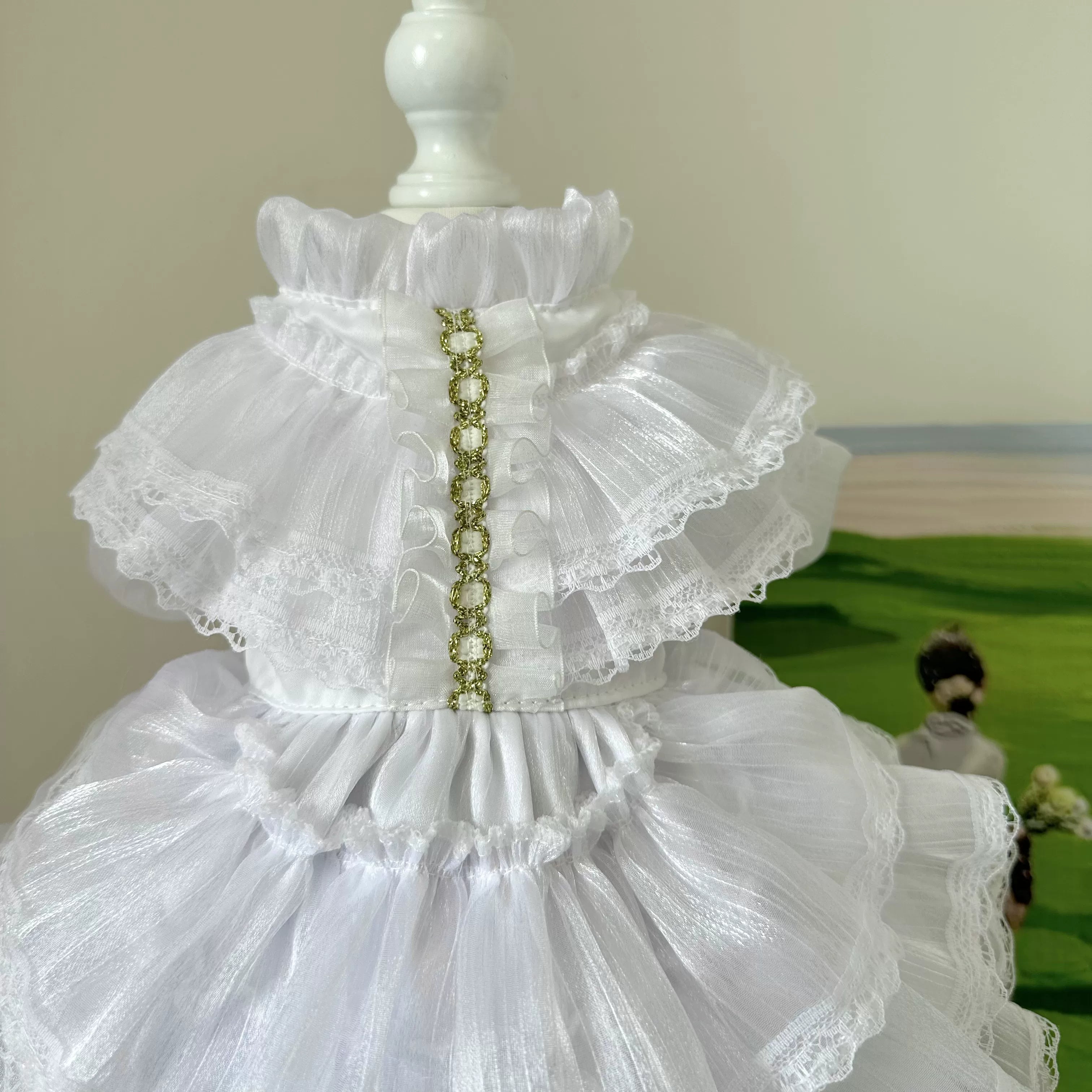 White French Tulle Pet Dress for Cats and Small Dogs - Image 3