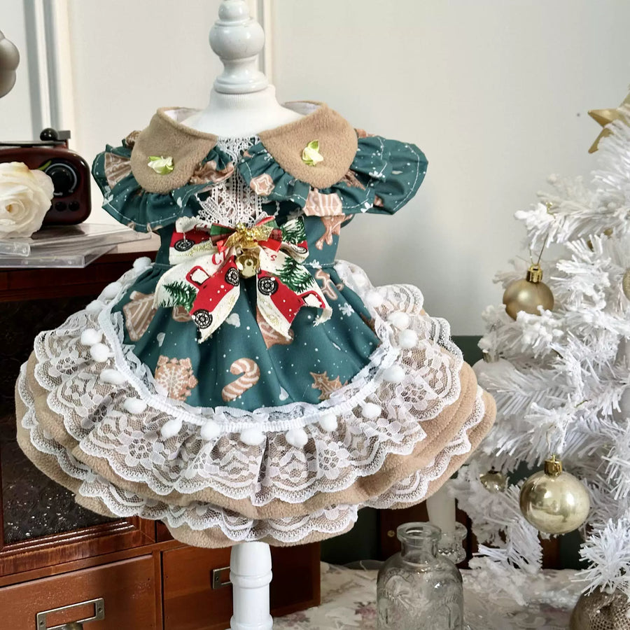 Holiday Red Party Pet Dress for Cats and Small Dogs - Image 2