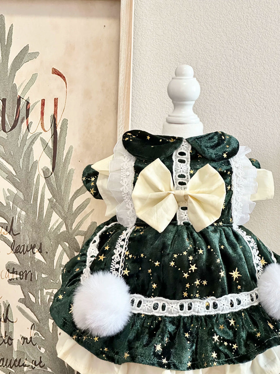 Green Sparkle Winter Small Dog Clothes, Cat Winter Clothes - image 9