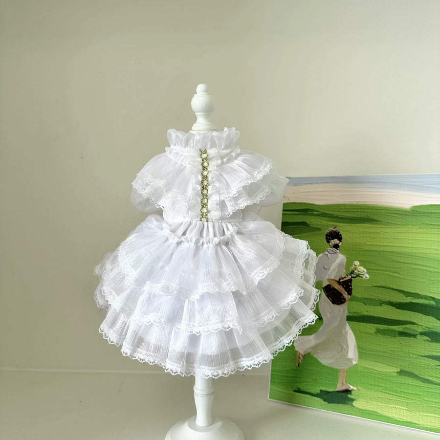White French Wedding Cat Dress, Dog Wedding Outfit - image 2