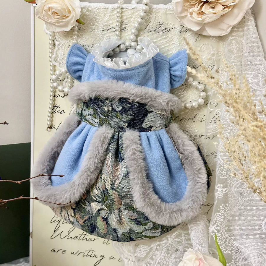 Oil Painting Floral Cat Dress, Cute Dog Clothes