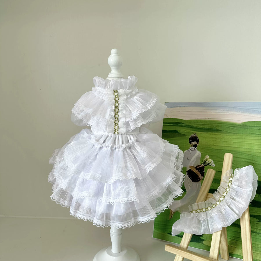 White French Tulle Pet Dress for Cats and Small Dogs - Image 5