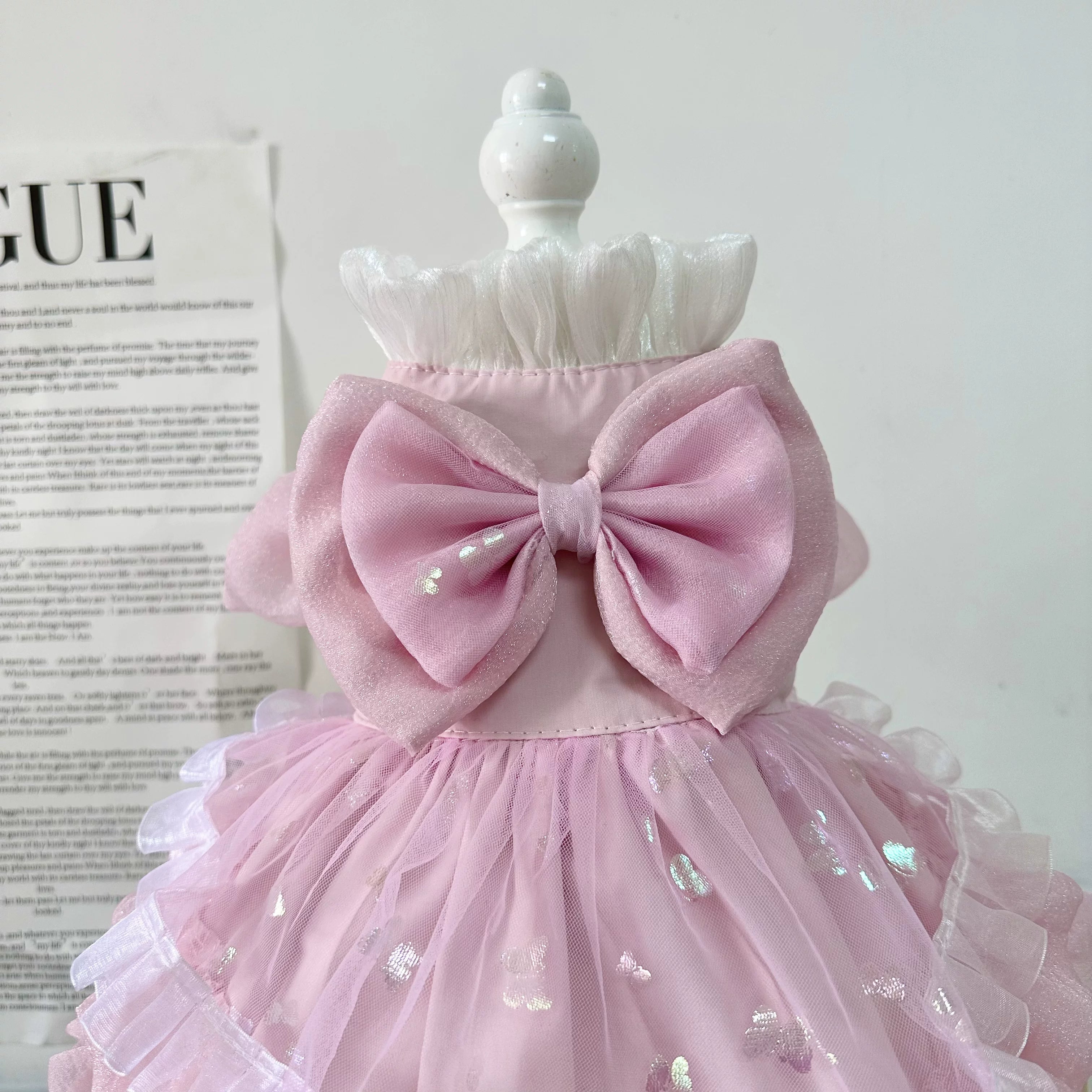 Pink Ruffle Party Pet Dress for Cats and Small Dogs - Image 5