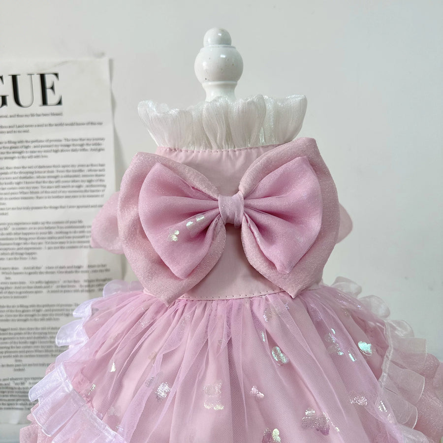 Pink Ruffle Party Pet Dress for Cats and Small Dogs - Image 5