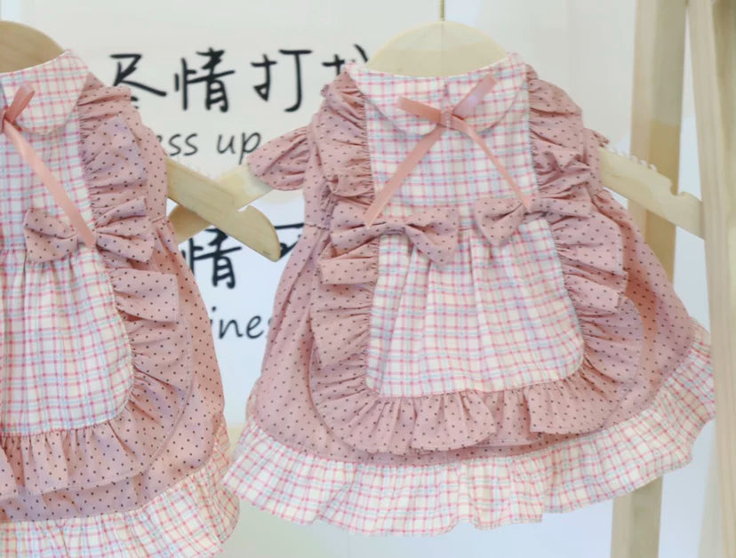 Cotton Floral Cat Dress, Cute Dog Clothes for Small Dogs