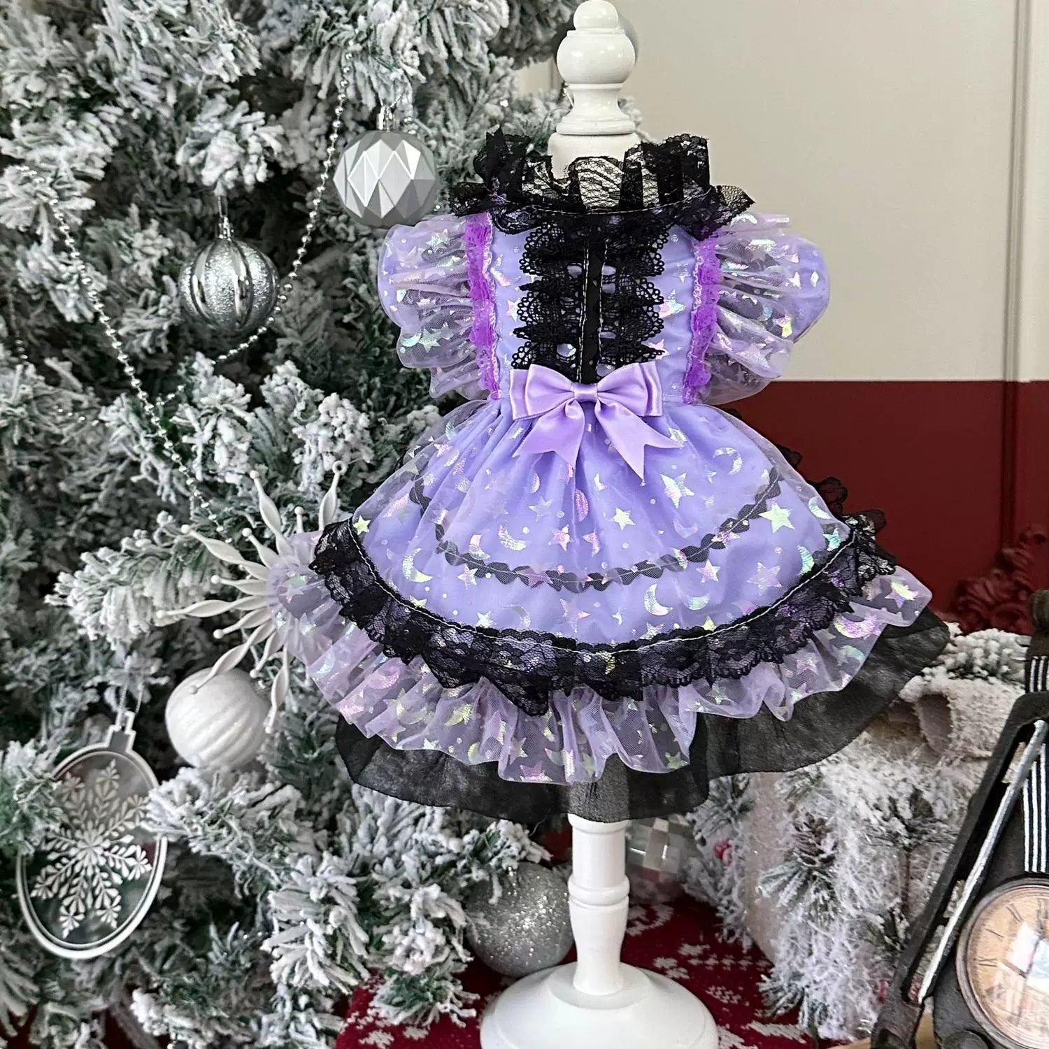 Purple Magic Halloween Cat Costume, Cat Outfit