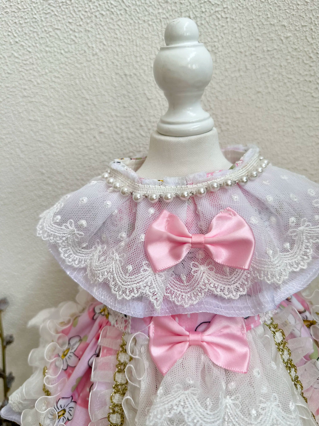 Pink Lace Cat Birthday Outfit, Cat Princess Dress Party Look
