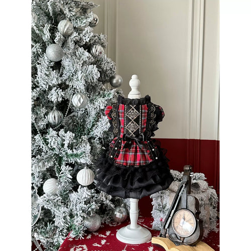 British Plaid Cat Clothes, Dog Christmas Clothes