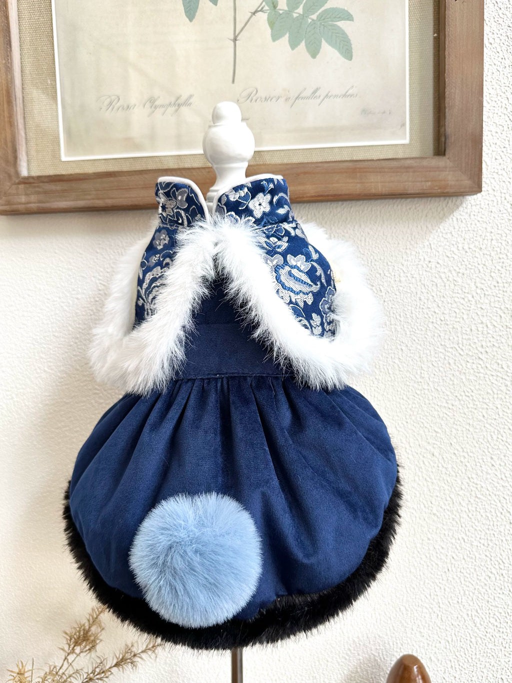 Sapphire Blue Cat Clothes, Cat Winter Clothing Outfit