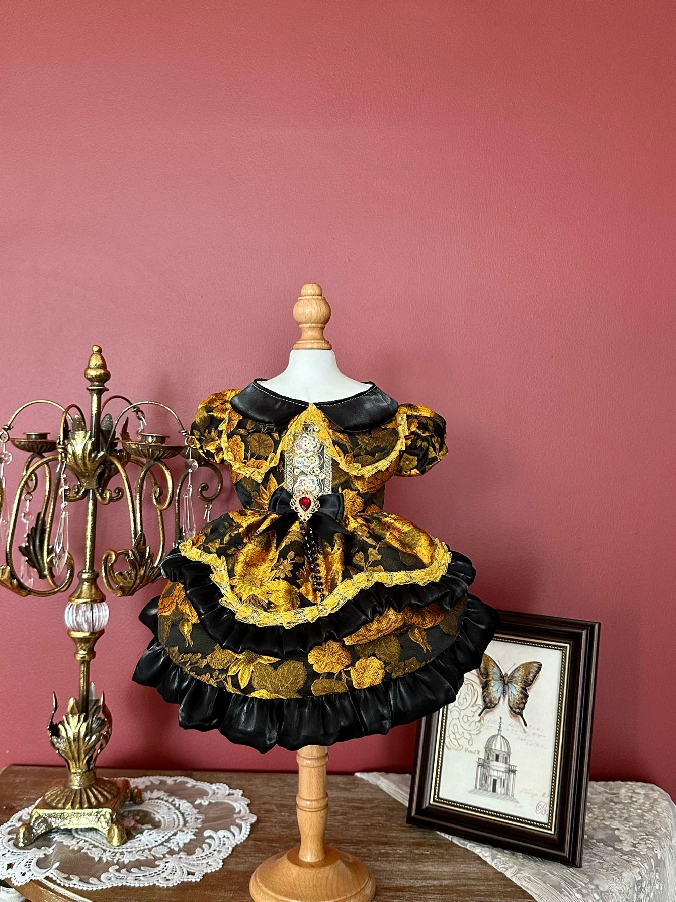 Medieval Castle Lolita Dog Wedding Outfit, Cat Princess Dress - image 1
