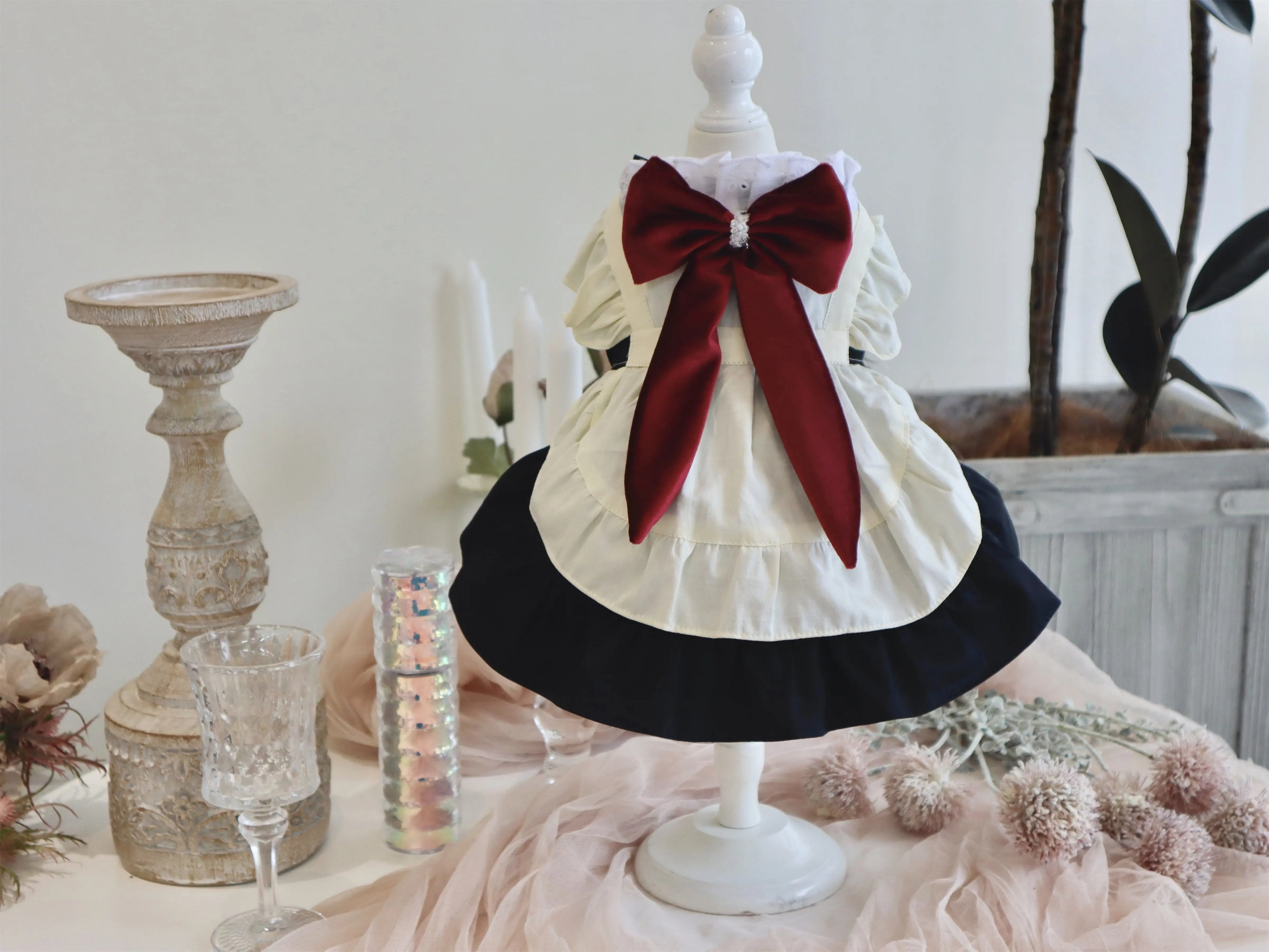 Elegant Socialite Cat Princess Dress, Dog Clothes for Small Dogs