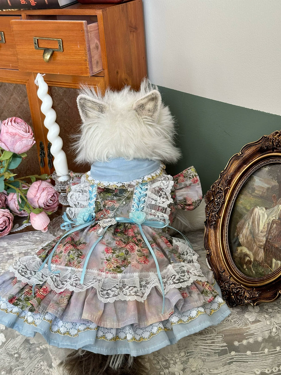 Rose Manor Luxury Cat Dress, Pet Apparel