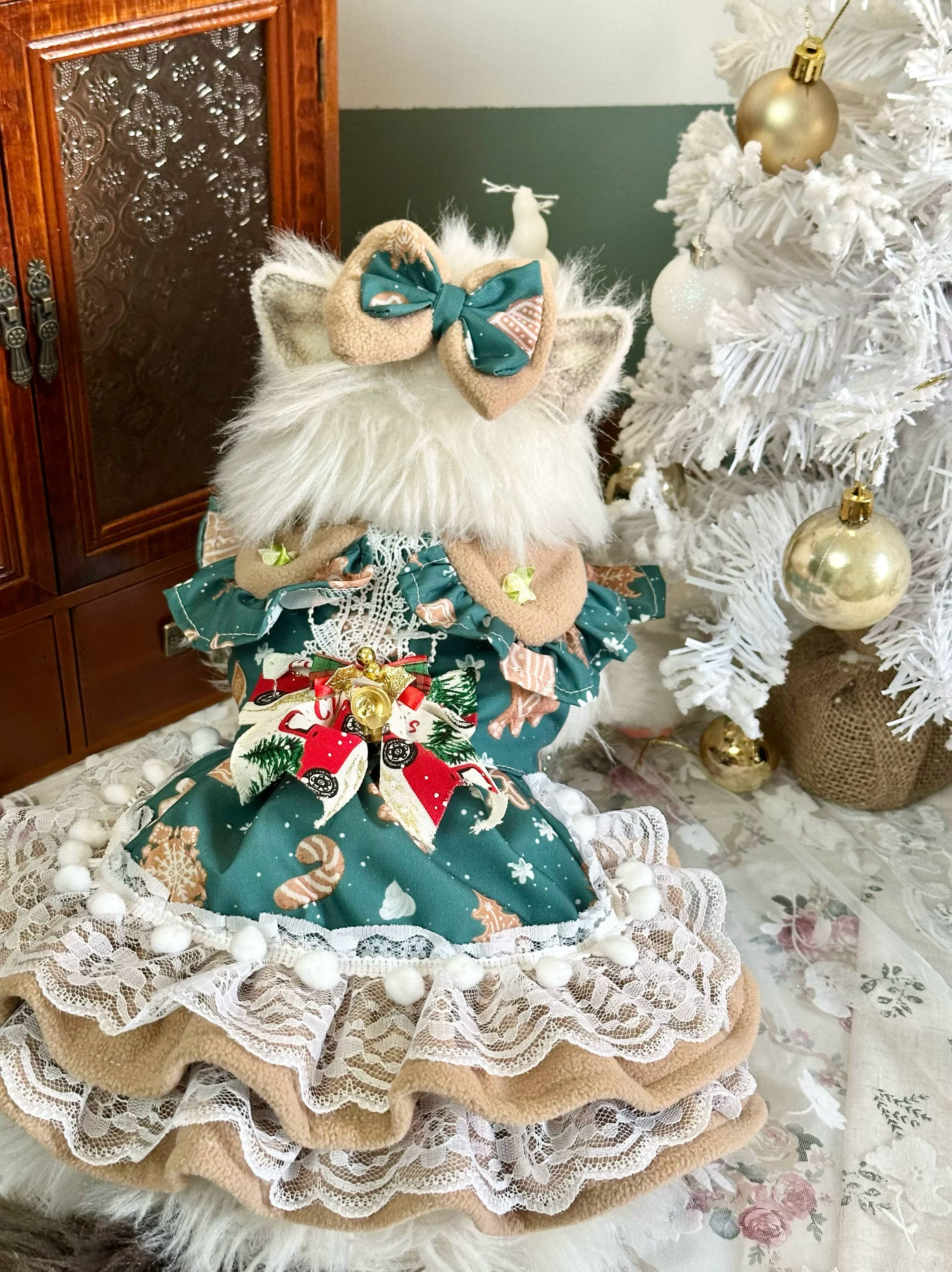 Holiday Red Party Pet Dress for Cats and Small Dogs - Image 4