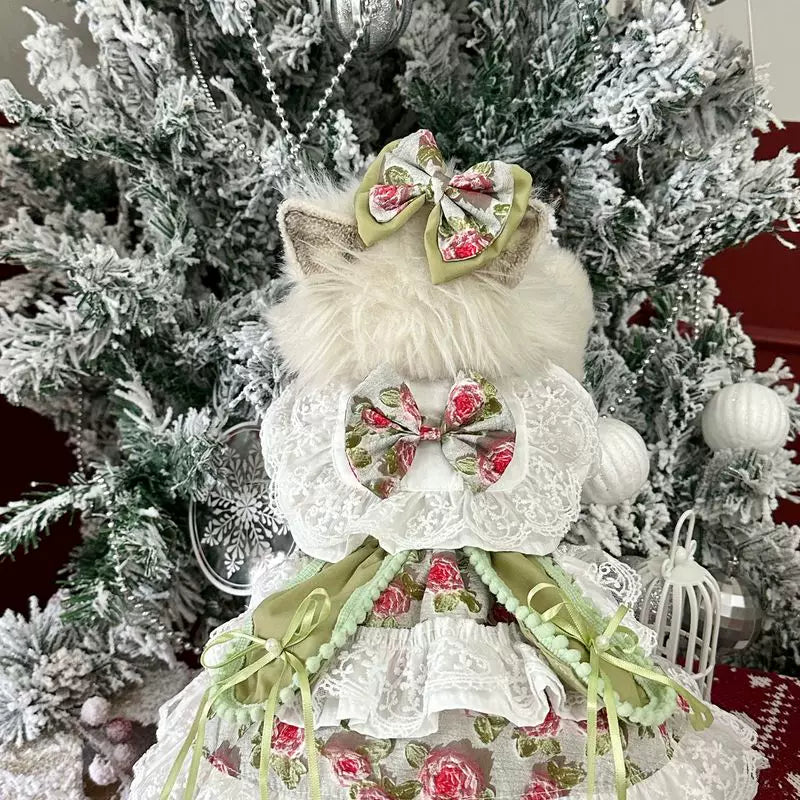 French Bunny Ear Cat Outfit, Cute Cat Clothes