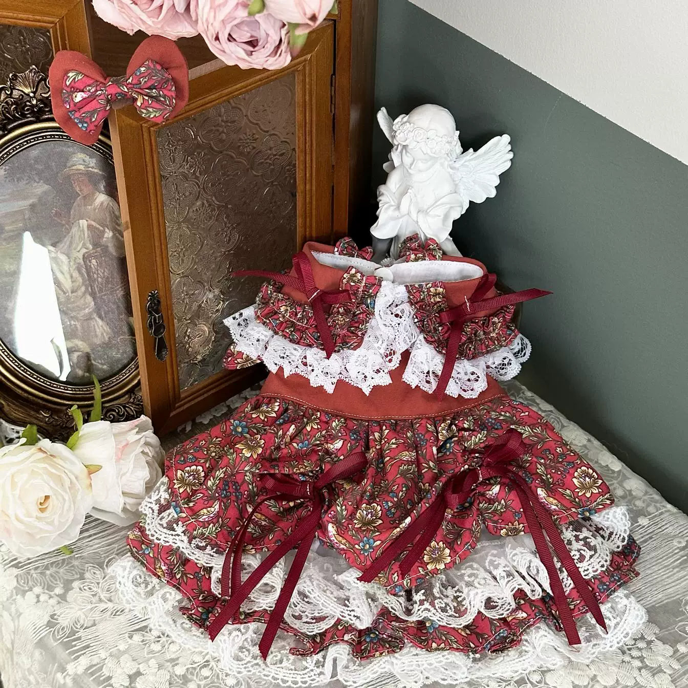 Rust Raspberry Lolita Cat Princess Dress