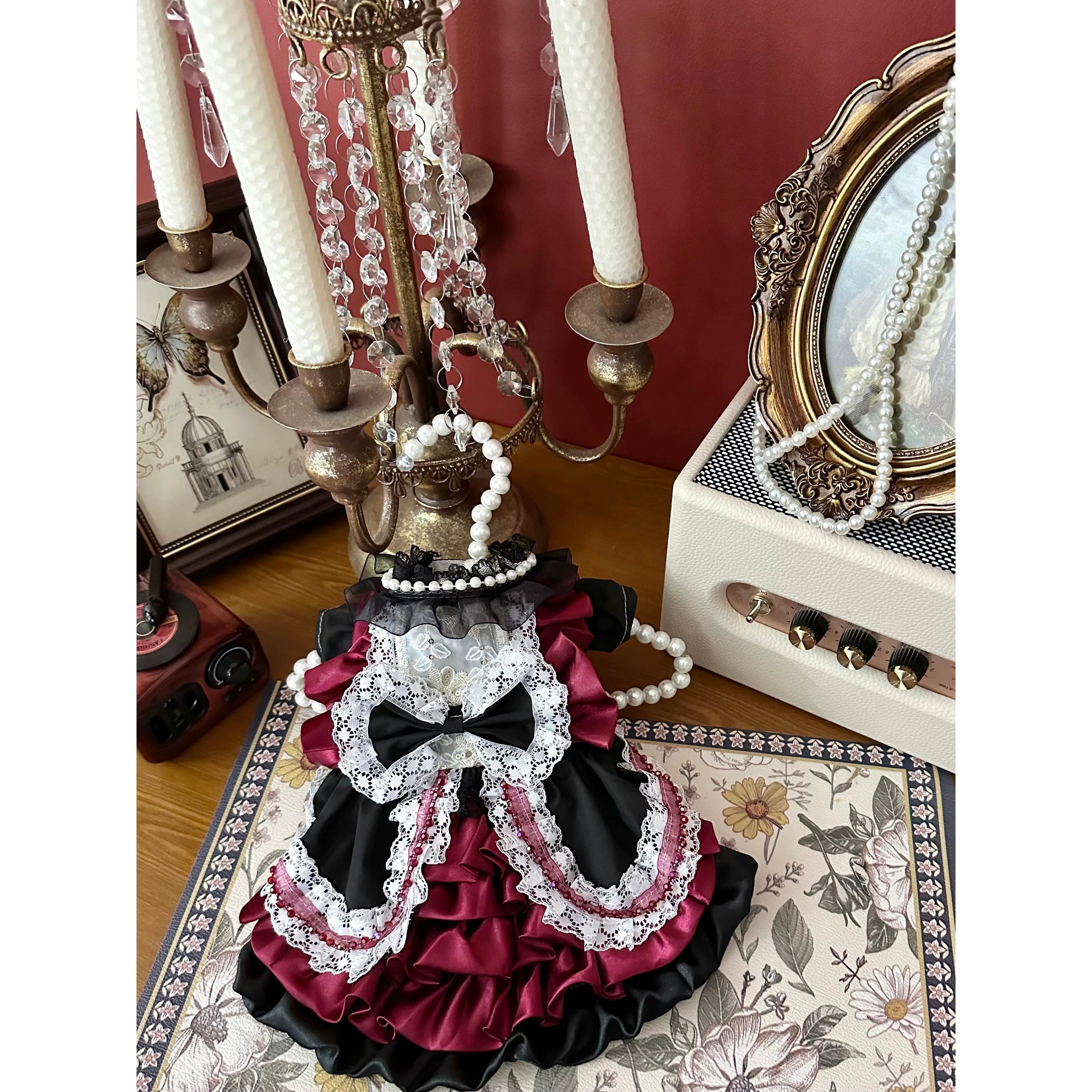 Thorn Rose Birthday Cat Dress, Cat Birthday Outfit