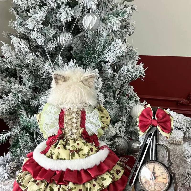 Green Christmas Cat Outfit, Dog Christmas Outfit