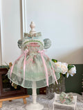 New Chinese Embroidered Tulle Pet Dress for Dogs and Cats
