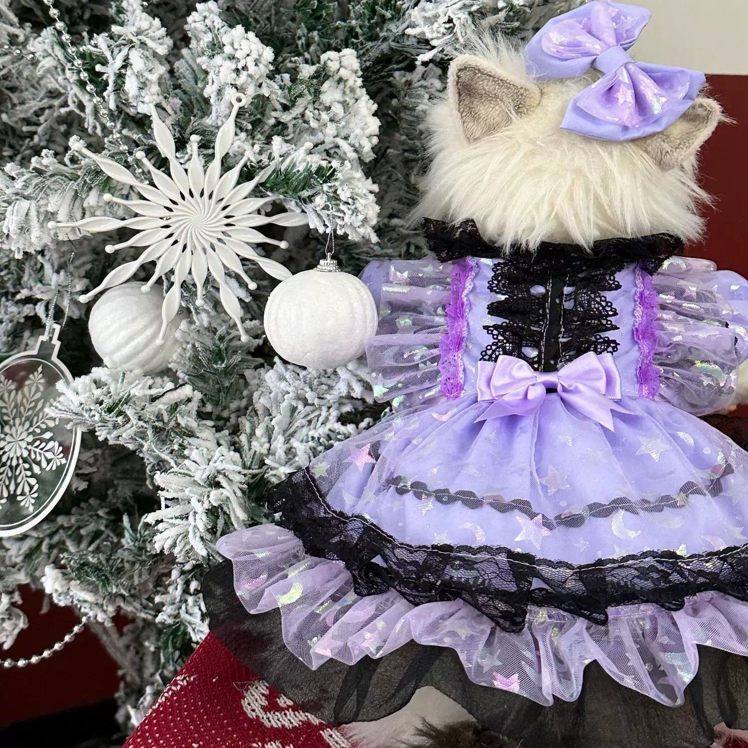 Purple Magic Halloween Cat Costume, Cat Outfit