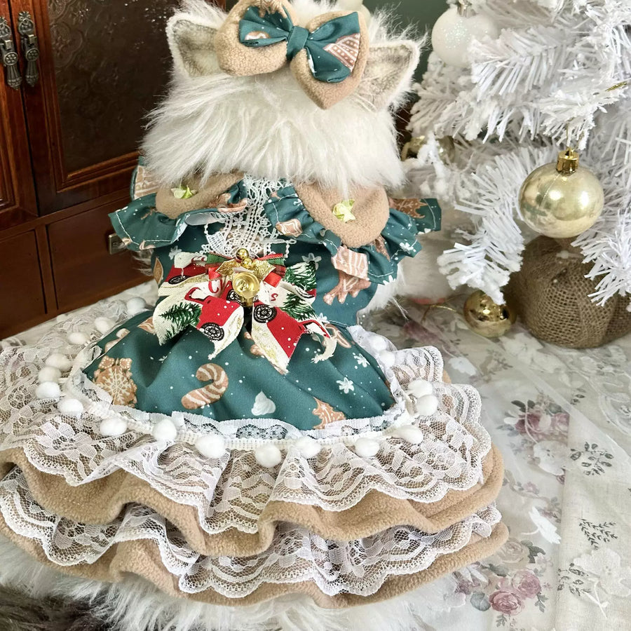 Teddy Cookie Christmas Princess Dog Christmas Outfit, Cute Dog Clothes - image 4
