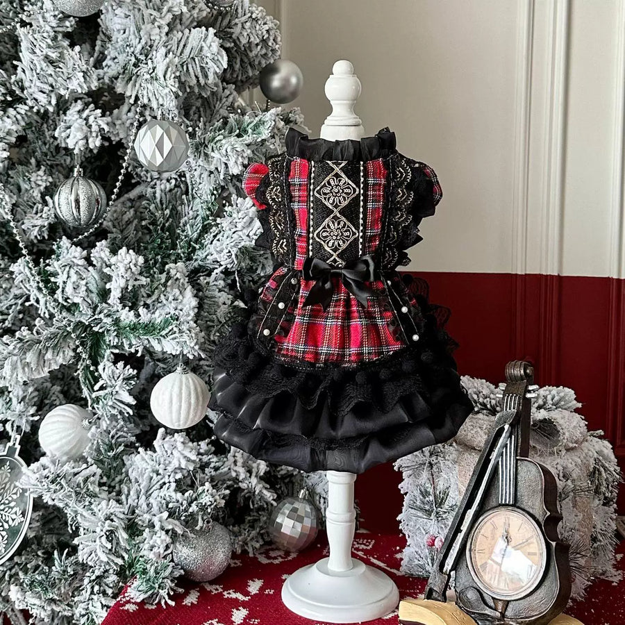 British Plaid Cat Clothes, Dog Christmas Clothes
