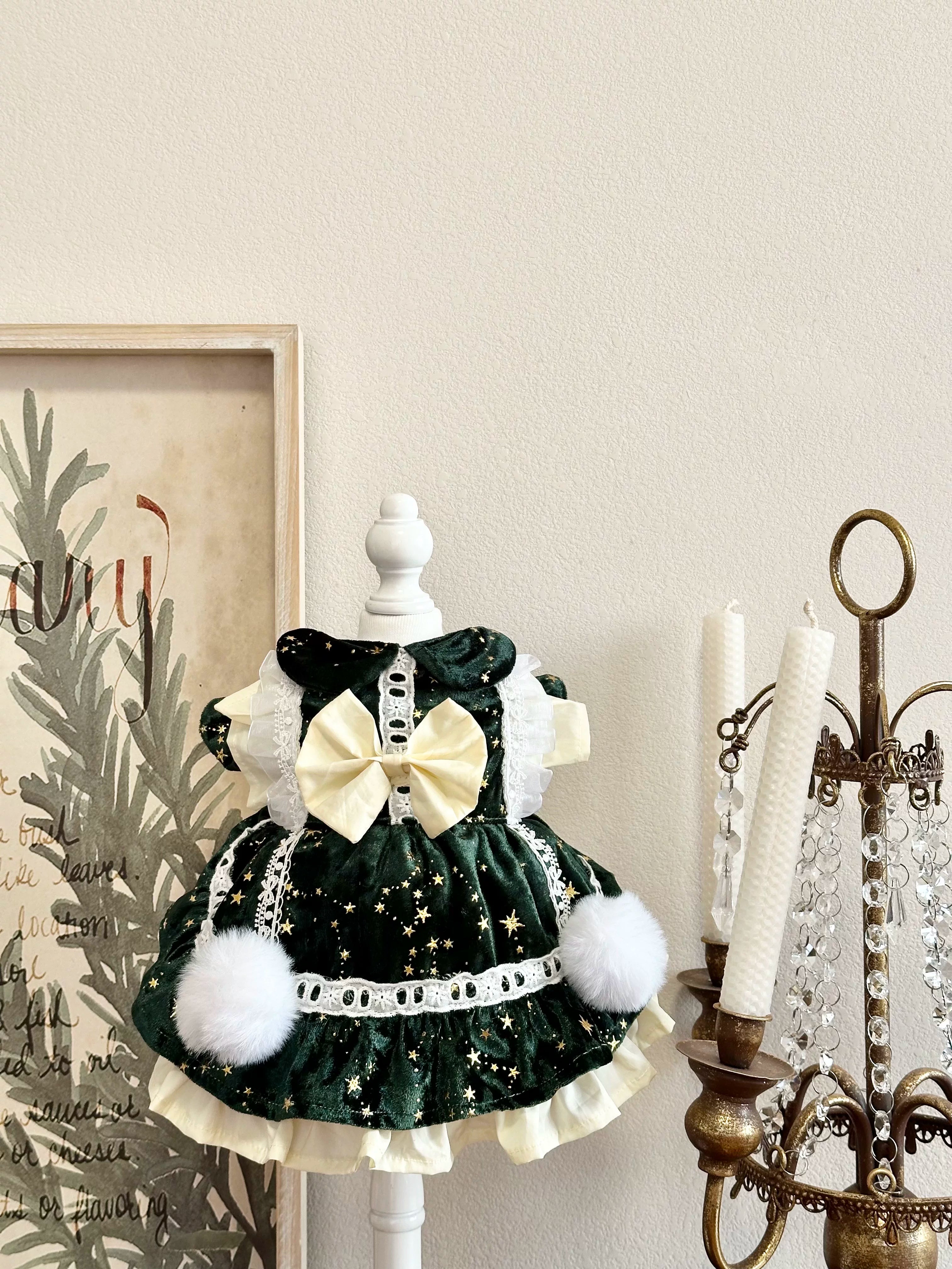 Green Sparkle Winter Small Dog Clothes, Cat Winter Clothes - image 11