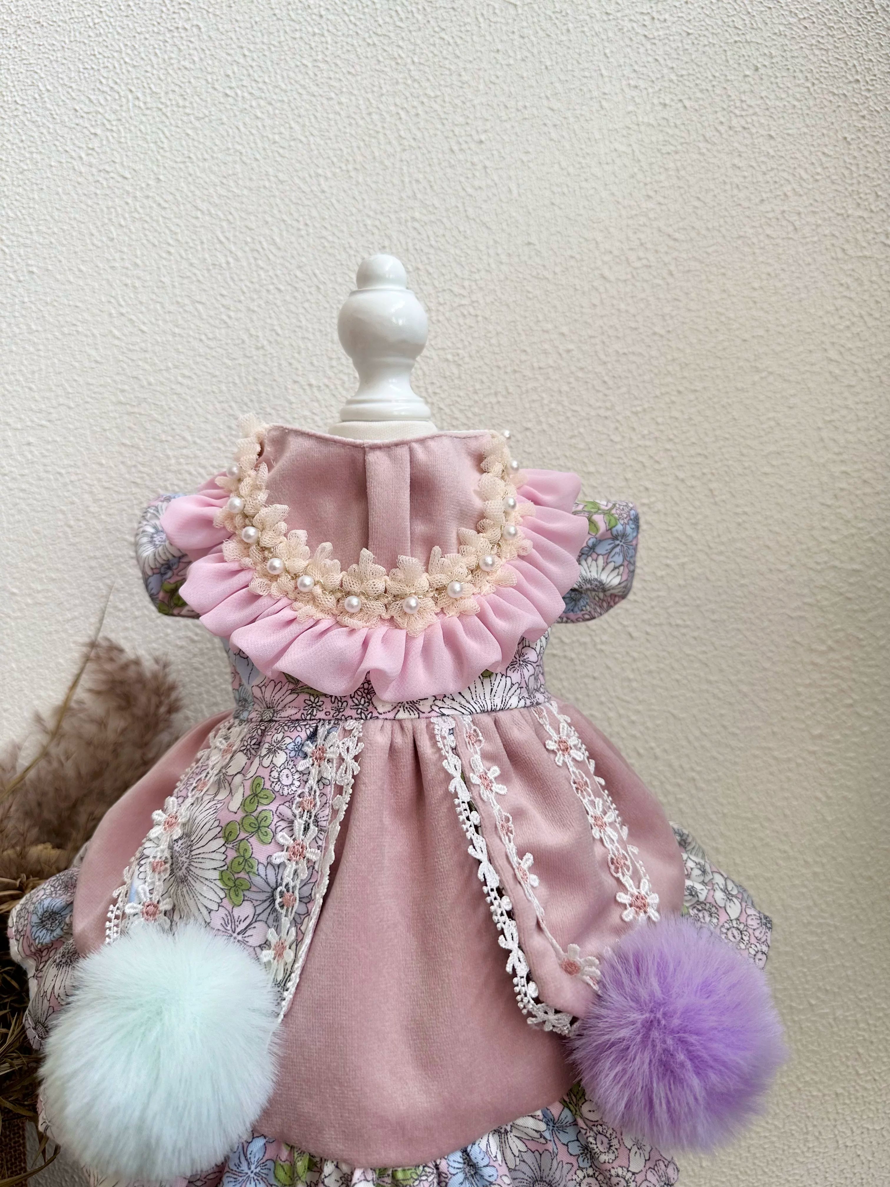 Mauve Velvet Dog Clothes for Small Dogs, Cat Clothes